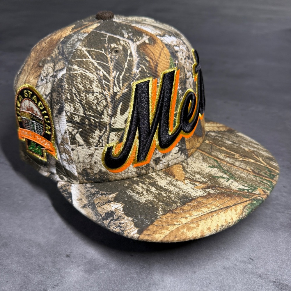 Hat Club New York Mets New Era Cap 7 1/2 Realtree Camo Shea Stadium Jumbo Script